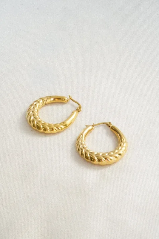 Laurel Wreath Hoops — 14K Gold Plated sold by YLLW
