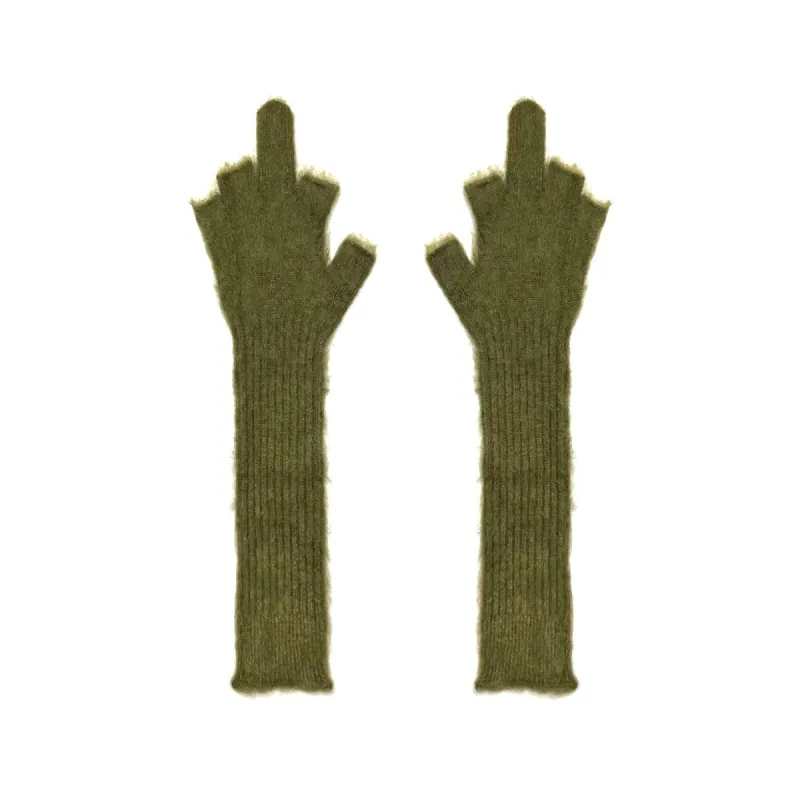 Fuzzy Knit Glove - [MOSS] sold by Adam Small