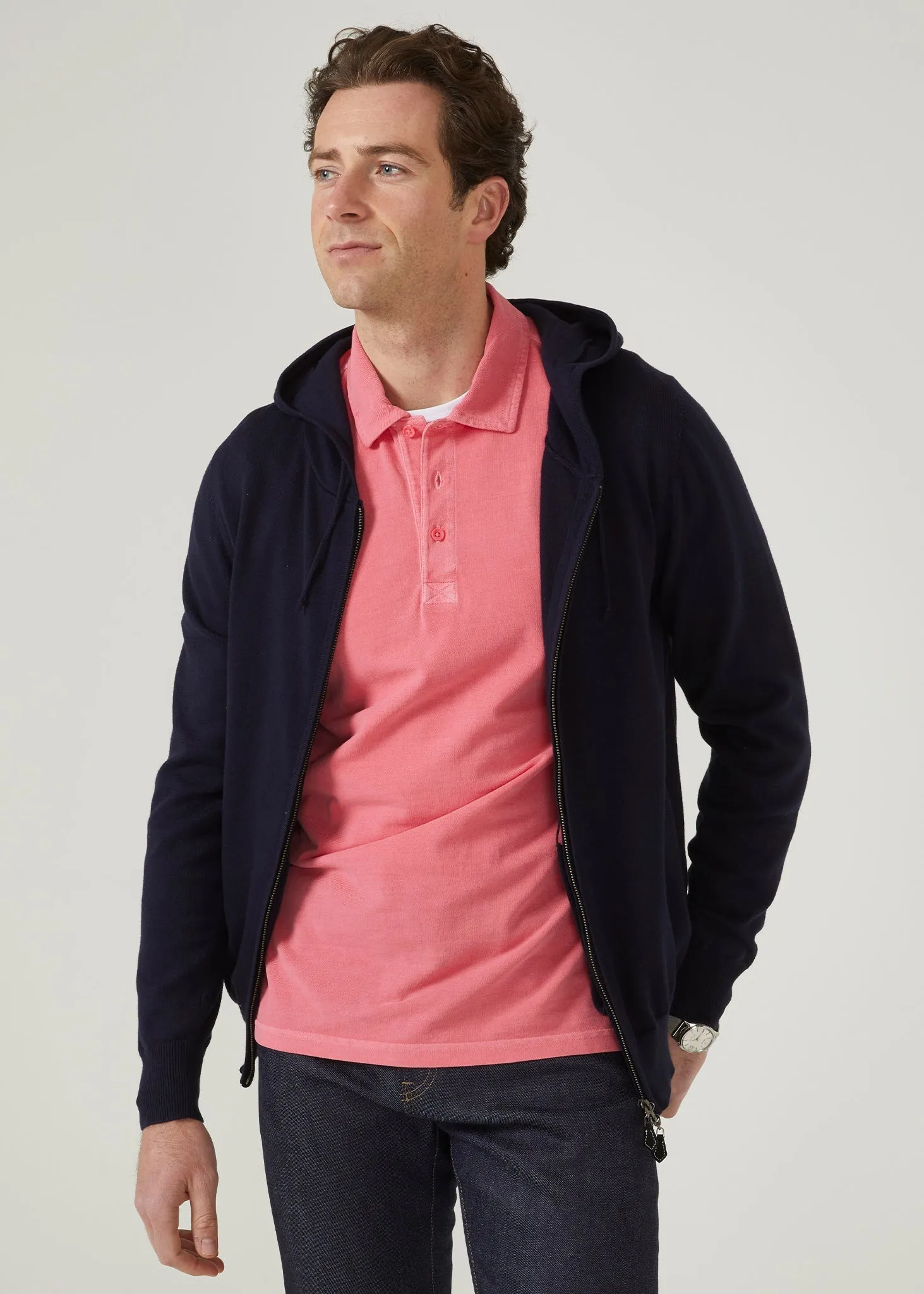 Weymouth Washed Effect Polo Shirt In Calypso sold by Alan Paine product image thumbnail 5