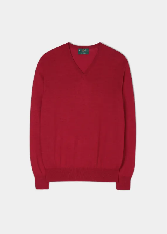 Millbreck Merino Wool Jumper in Ember - Regular Fit sold by Alan Paine