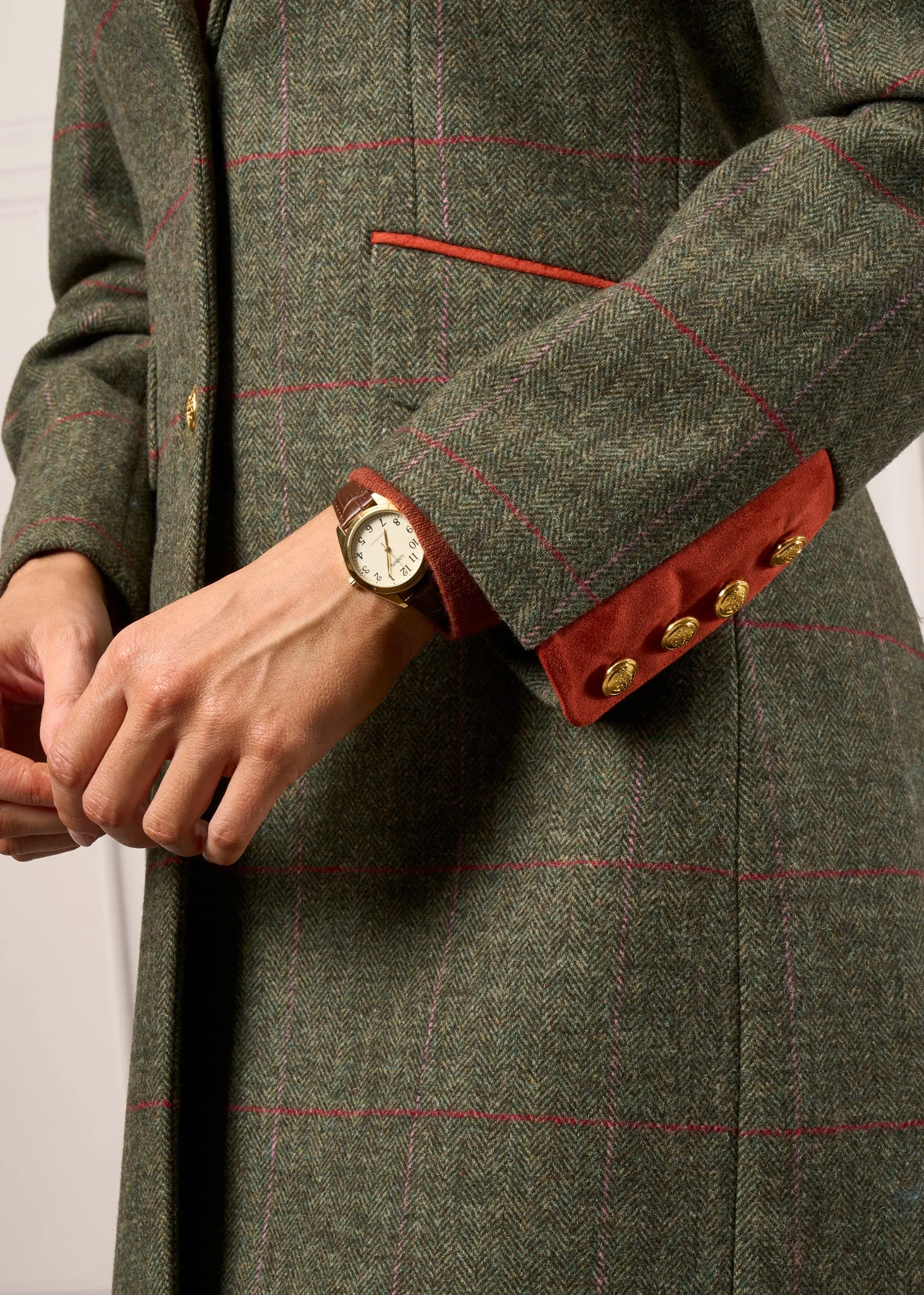 Combrook Ladies Mid-Thigh Coat In Heath - Regular Fit sold by Alan Paine product image thumbnail 4