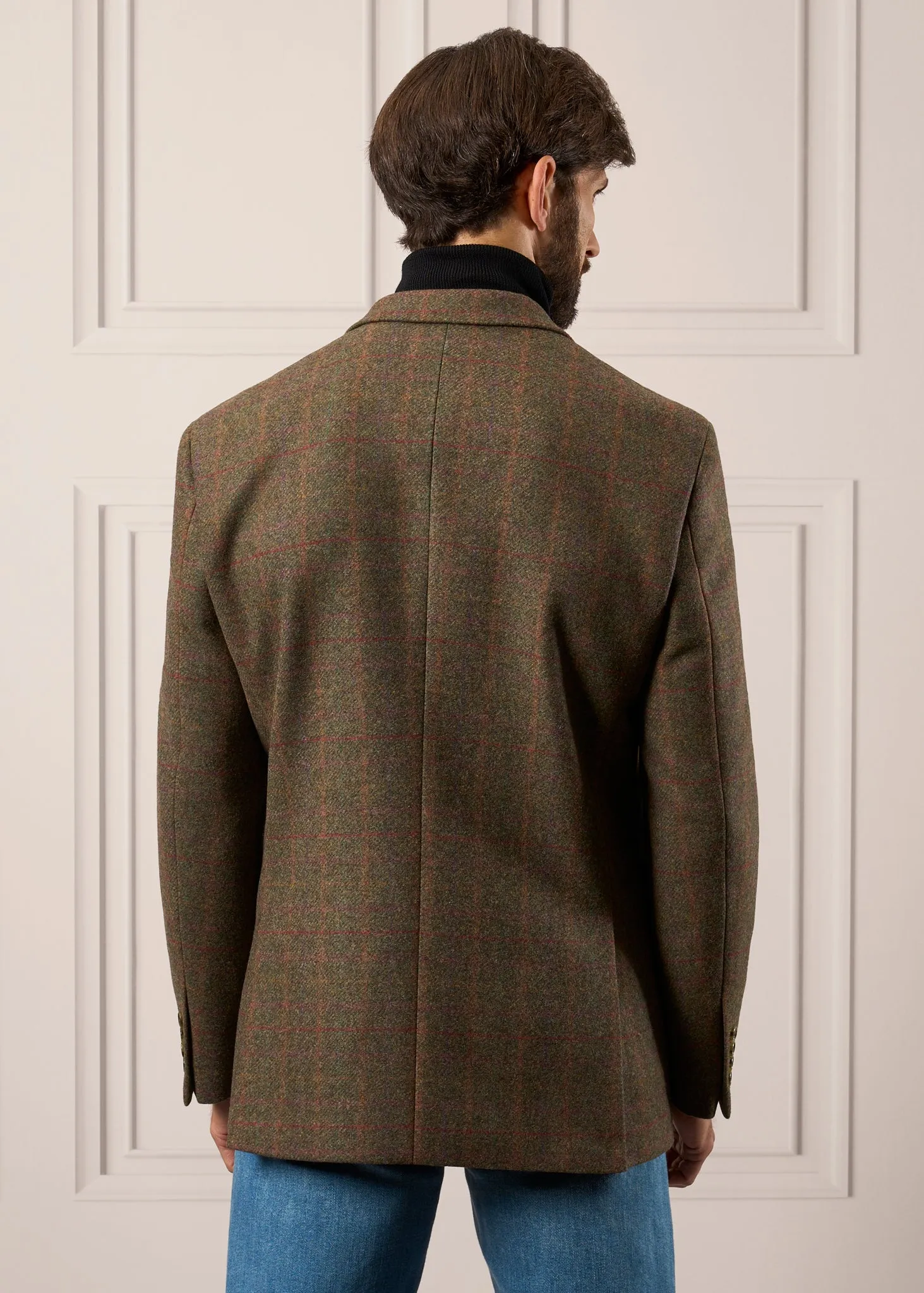 Surrey Tweed Lined Blazer In Hemlock - Regular Fit sold by Alan Paine product image thumbnail 5