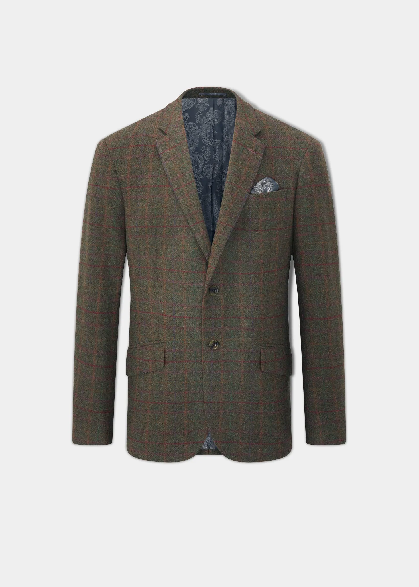 Surrey Tweed Lined Blazer In Hemlock - Regular Fit sold by Alan Paine