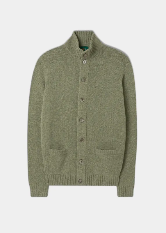 Men's Lambswool Buttoned Jumper In Orchard - Regular Fit sold by Alan Paine