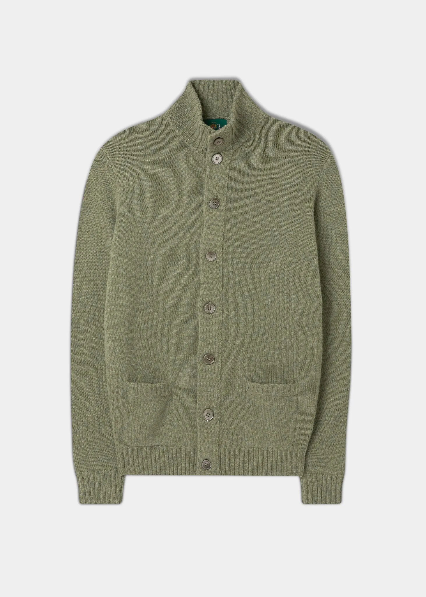 Men's Lambswool Buttoned Jumper In Orchard - Regular Fit sold by Alan Paine