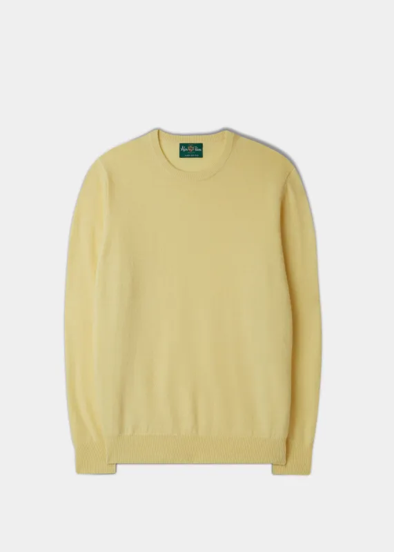 Men's Geelong Lambswool Crew Neck Jumper In Sorbet - Regular Fit sold by Alan Paine