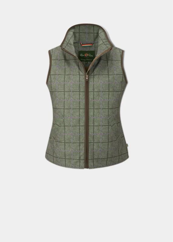 Didsmere Ladies Technical Tweed Gilet In Seagrass - Regular Fit sold by Alan Paine