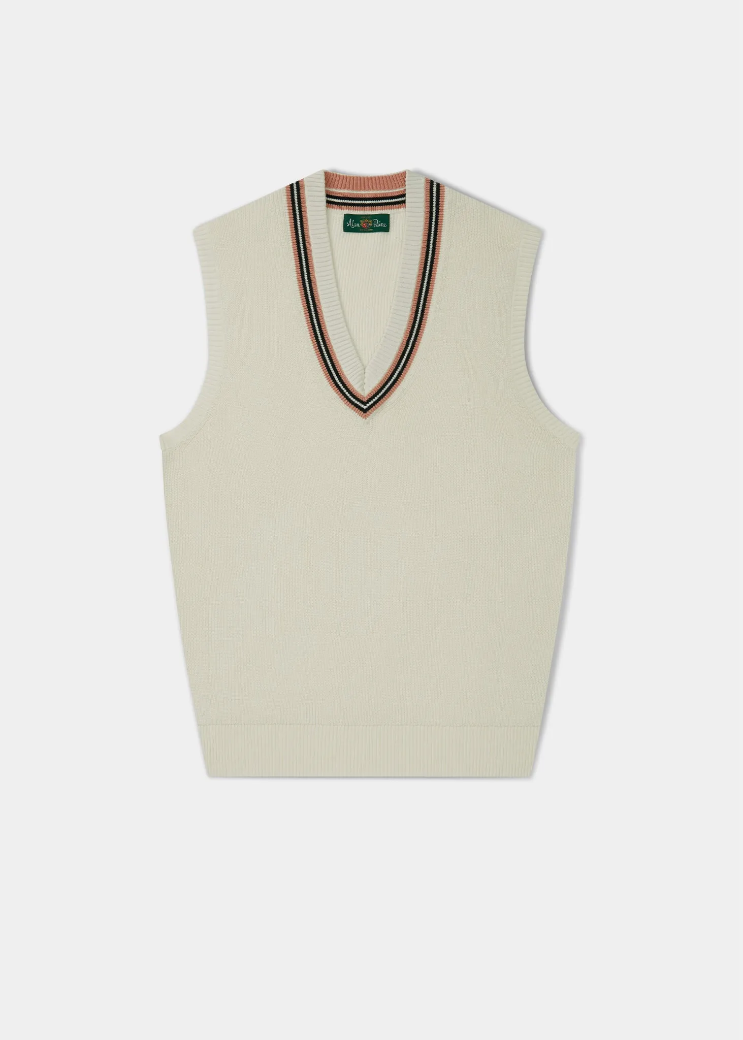 Ladies Cotton Cricket Slipover In Ecru sold by Alan Paine