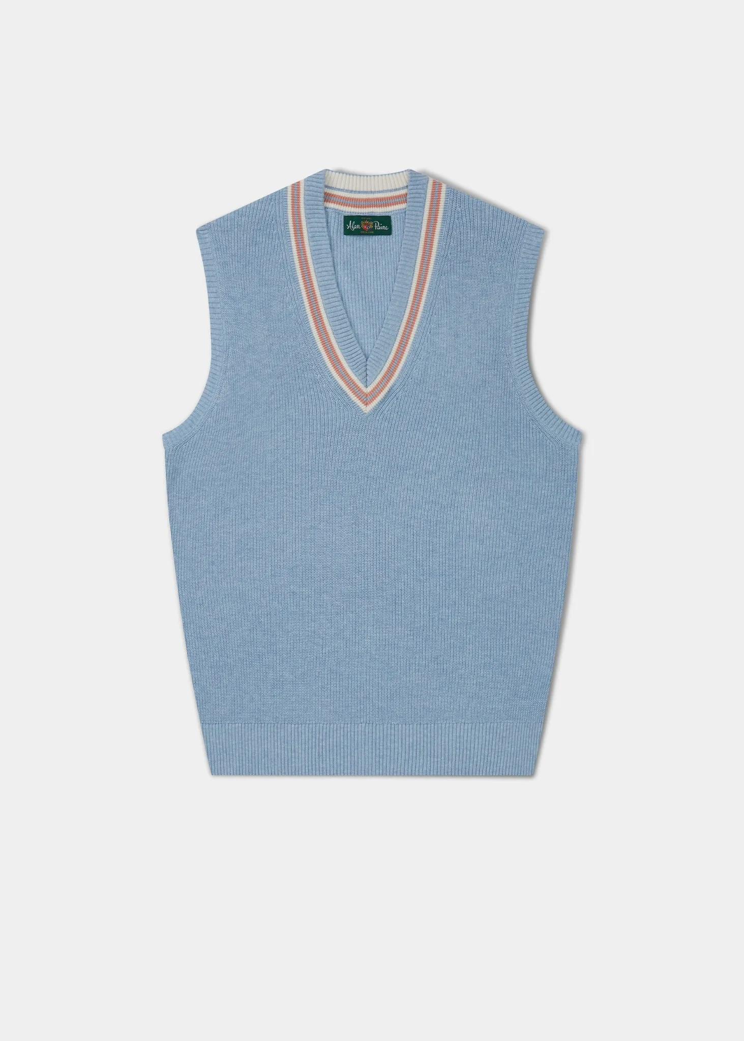 Ladies Cotton Cricket Slipover In Steel Blue Mix sold by Alan Paine