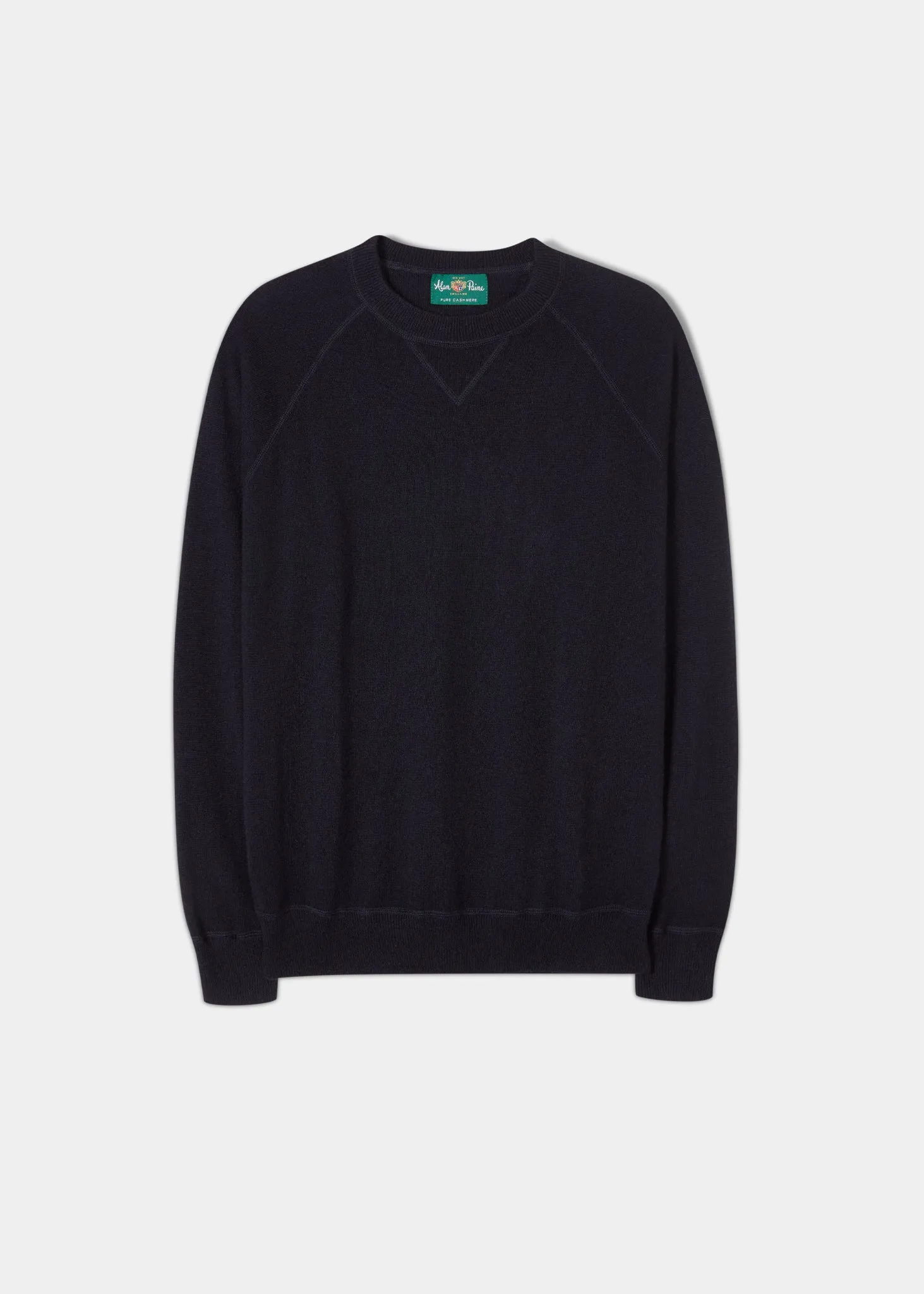 Assington Cashmere Dark Navy Sweatshirt - Regular Fit sold by Alan Paine