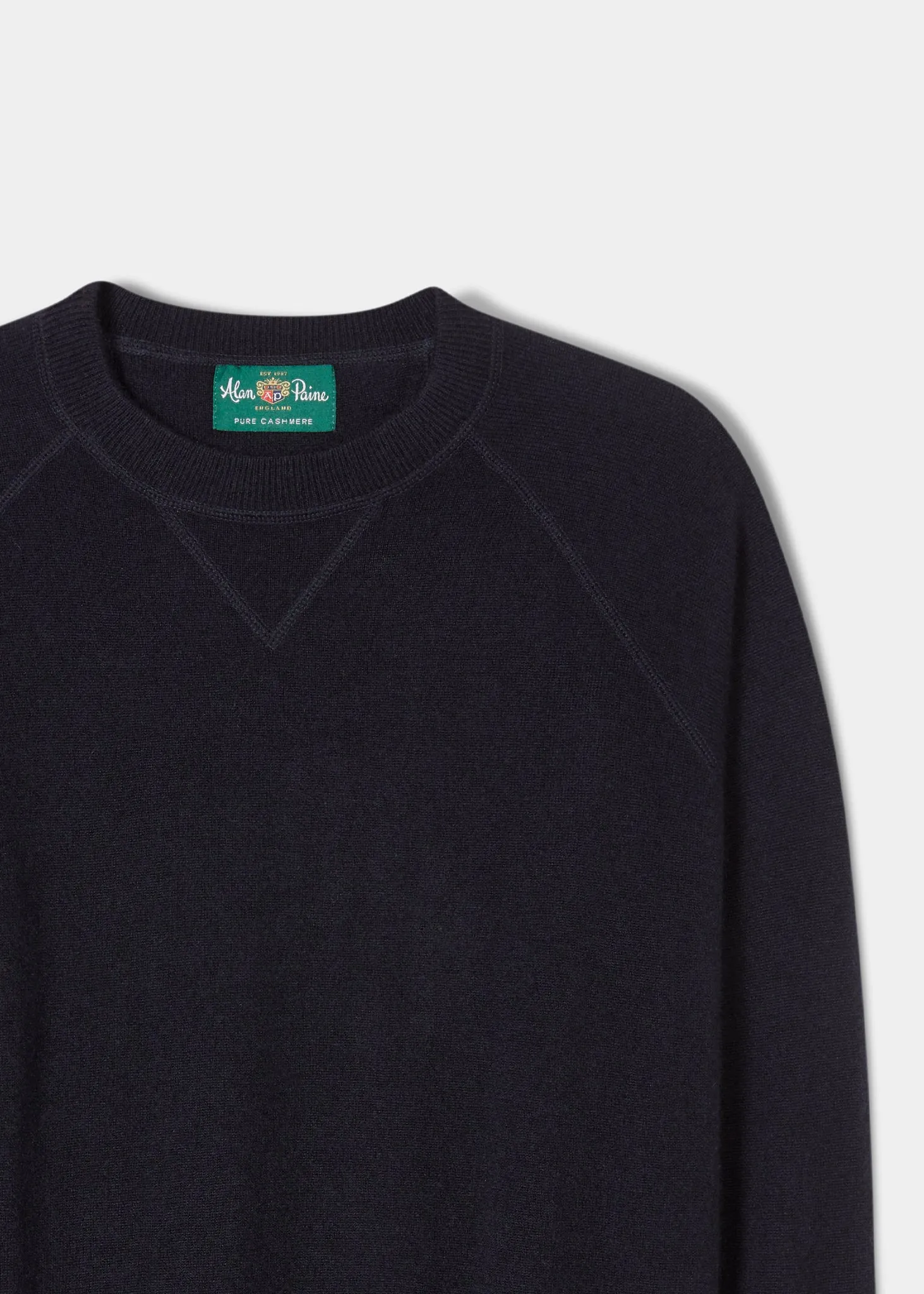 Assington Cashmere Dark Navy Sweatshirt - Regular Fit sold by Alan Paine product image thumbnail 2