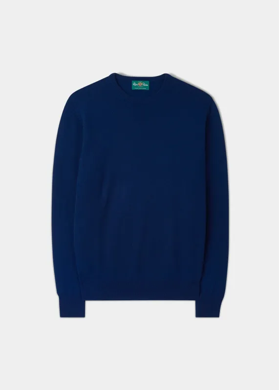 Melfort Cashmere Jumper in Indigo - Regular Fit sold by Alan Paine