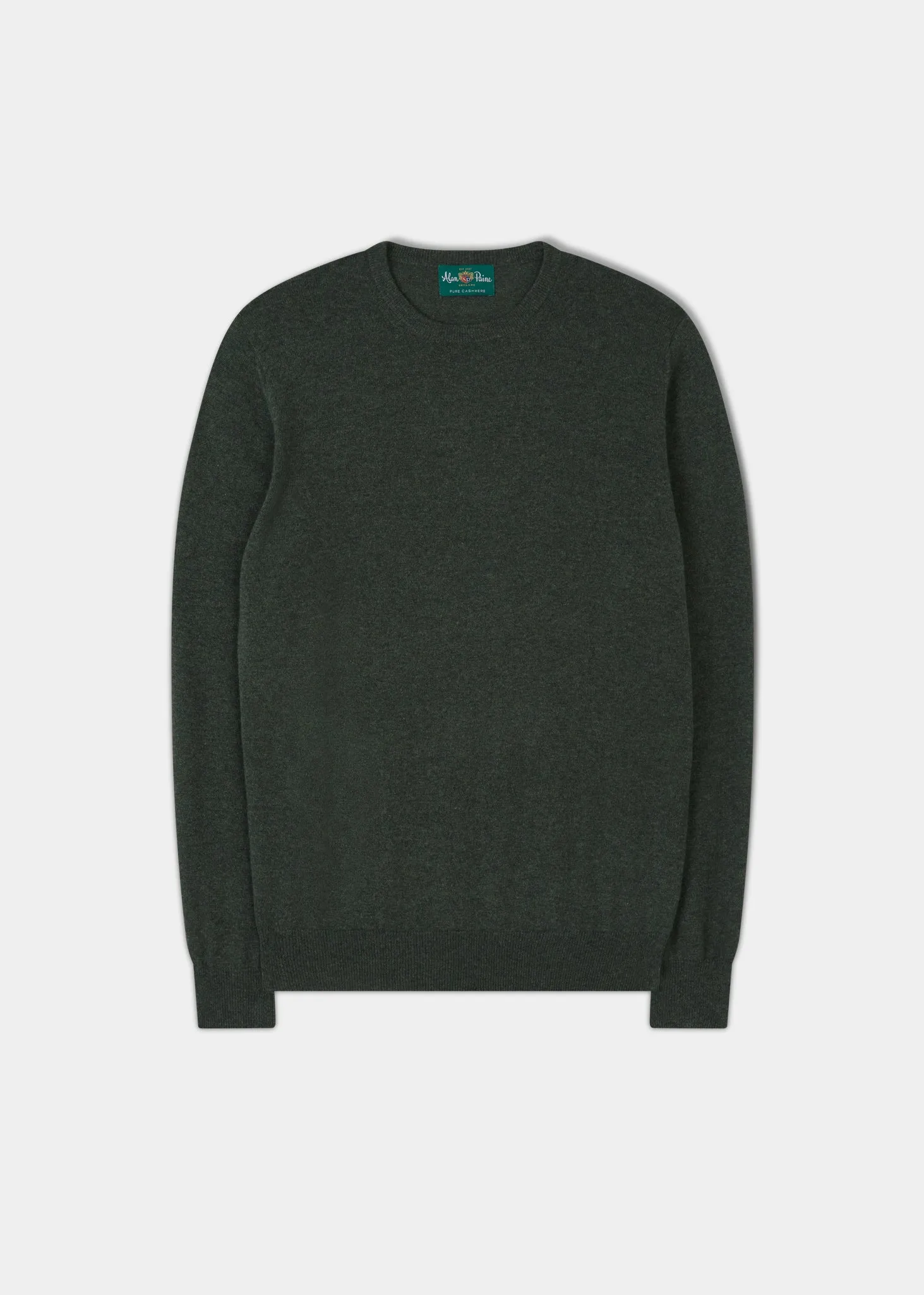 Melfort Cashmere Jumper in Rosemary - Regular Fit sold by Alan Paine