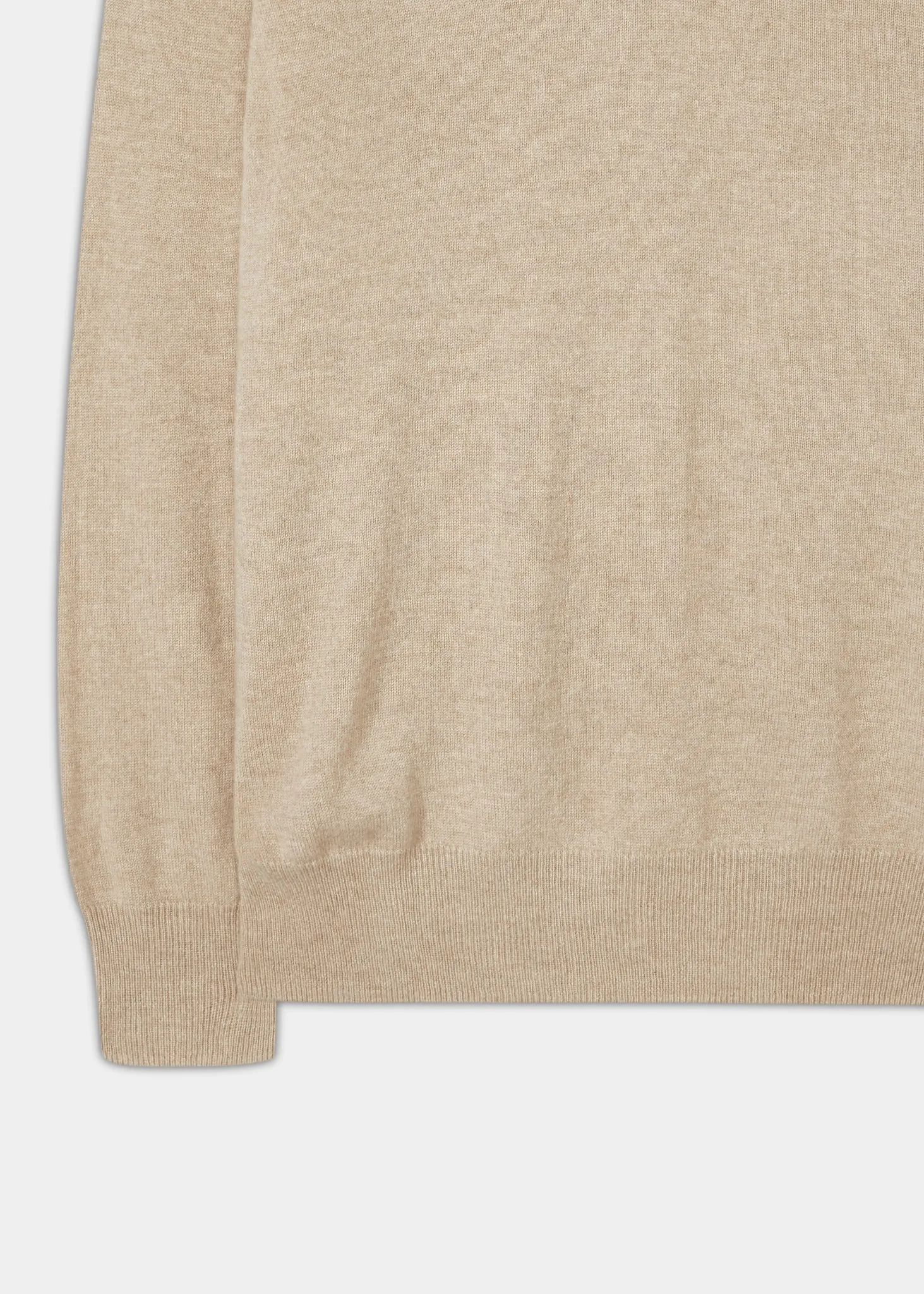 Haddington Cashmere Jumper in Linen - Regular Fit sold by Alan Paine product image thumbnail 3