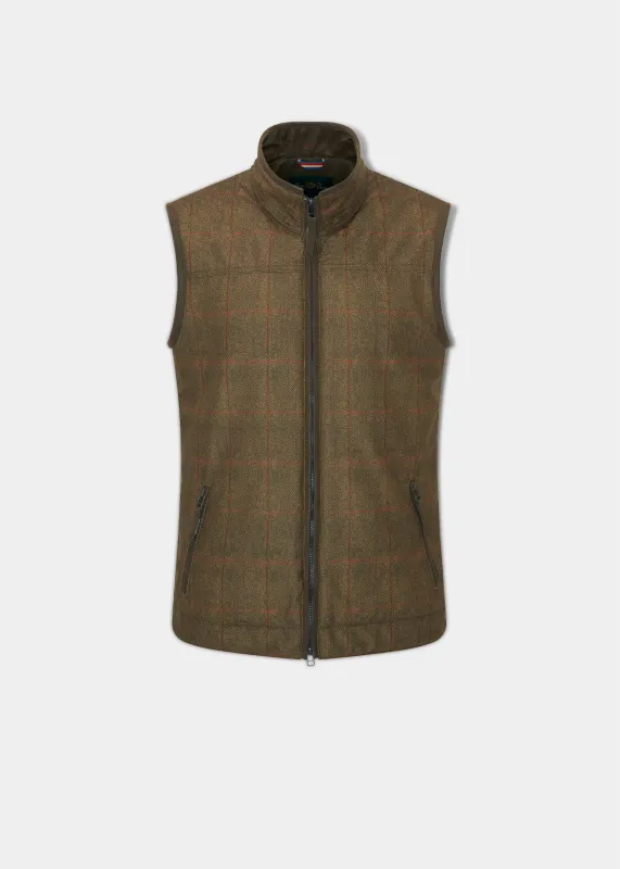 Didsmere Men's Technical Tweed Gilet In Oak - Regular Fit sold by Alan Paine
