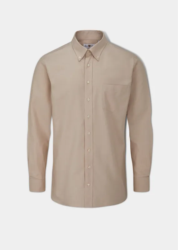 Men's Cotton Button Down Brown Shirt - Regular Fit sold by Alan Paine