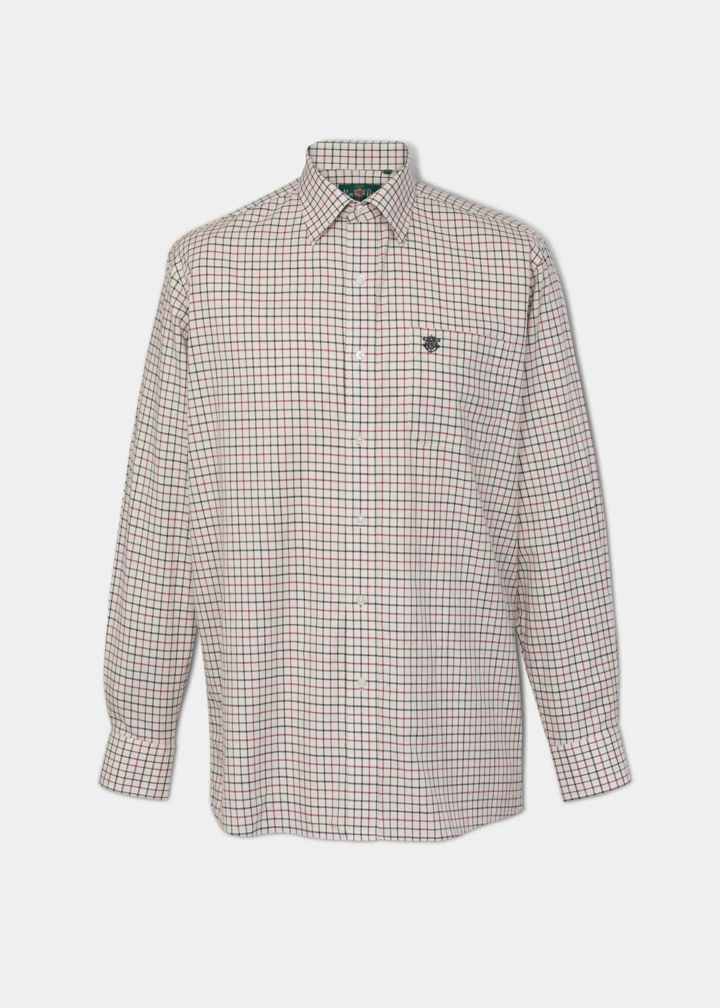 Ilkley Men's Country Check Red Shirt - Shooting Fit sold by Alan Paine