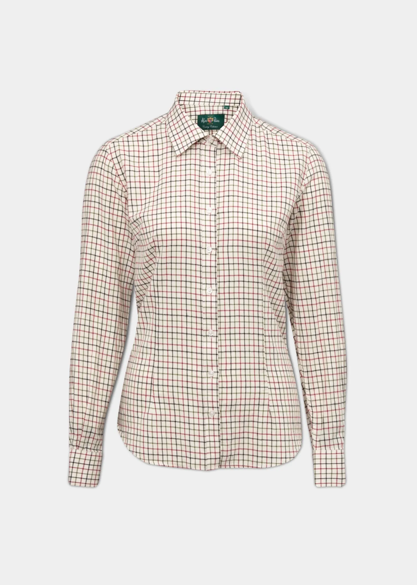 Bromford Ladies Cotton Shirt In Red Check - Regular Fit sold by Alan Paine