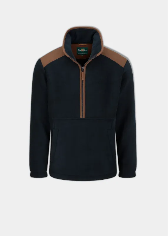 Aylsham Men's Half Zip Fleece Jacket In Dark Navy sold by Alan Paine