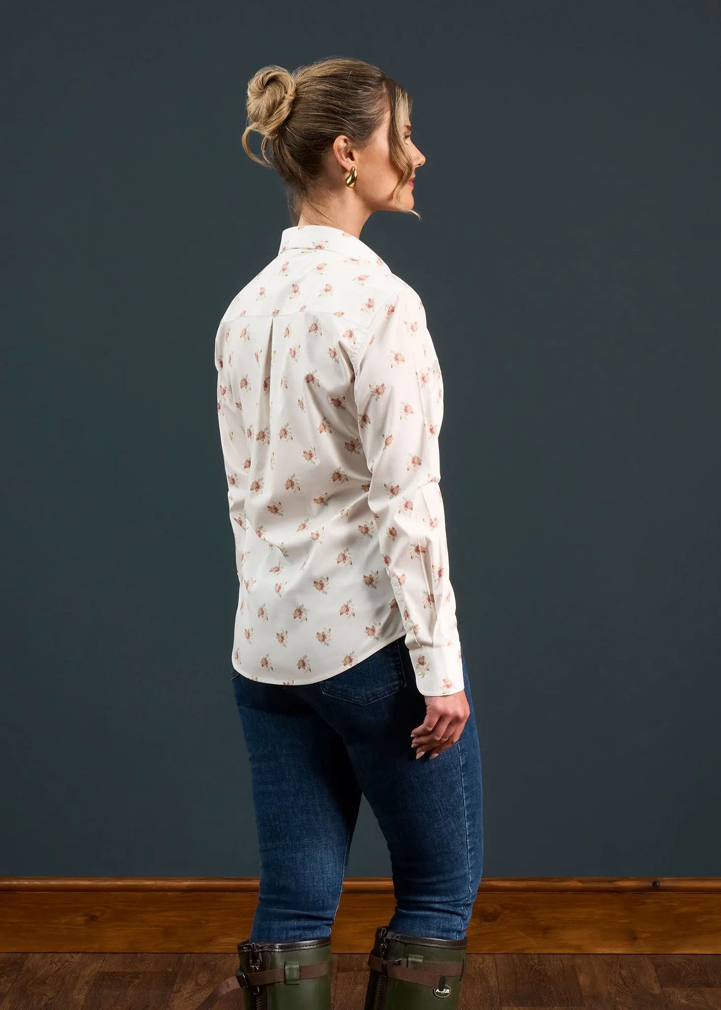 Lawen Ladies Printed Cotton Shirt - Floral Print sold by Alan Paine product image thumbnail 4