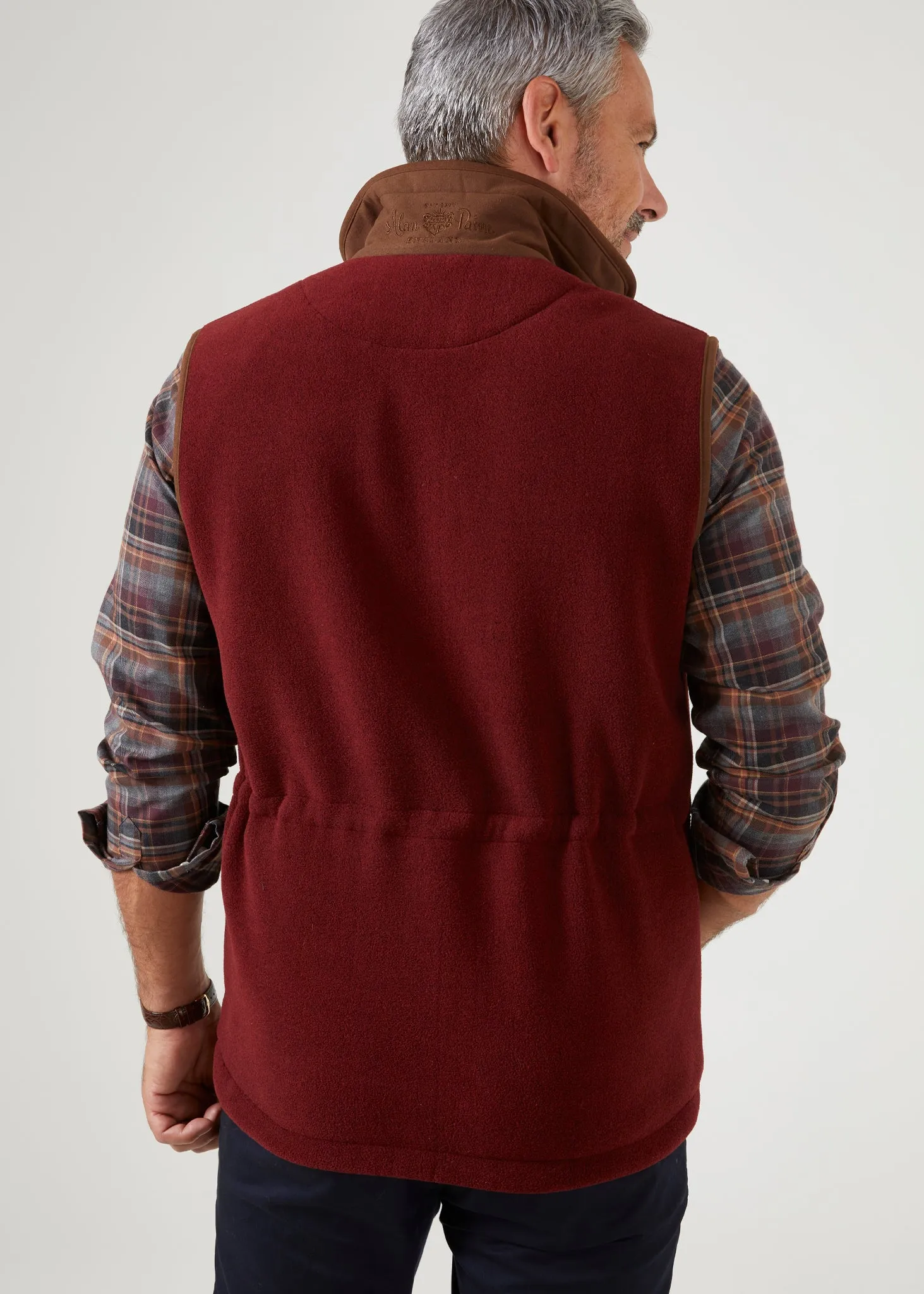 Aylsham Men's Fleece Gilet In Bloodstone - Regular Fit sold by Alan Paine product image thumbnail 3
