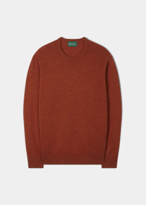 Dorset Men's Lambswool Jumper in Ember - Classic Fit sold by Alan Paine