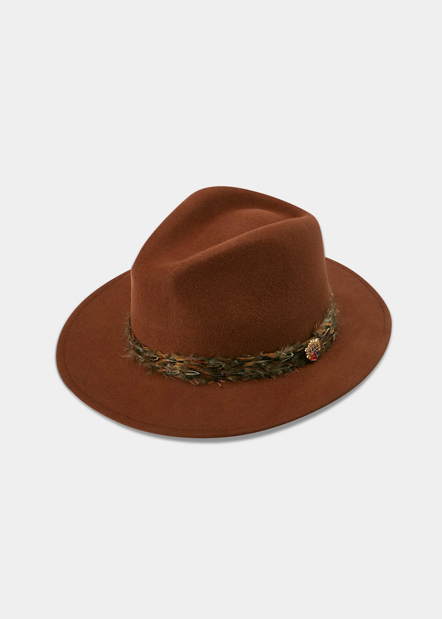 Richmond Ladies Fedora In Saffron sold by Alan Paine