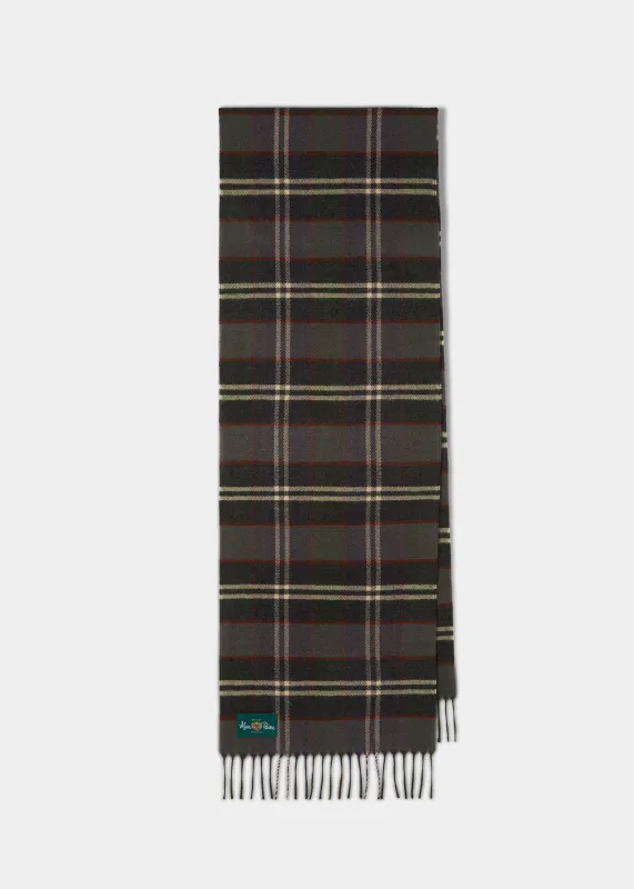 Lubmore Wool Plaid Scarf In Grey sold by Alan Paine