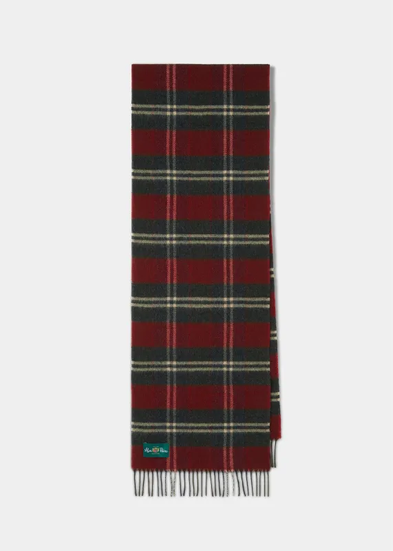 Lubmore Wool Plaid Scarf In Red sold by Alan Paine