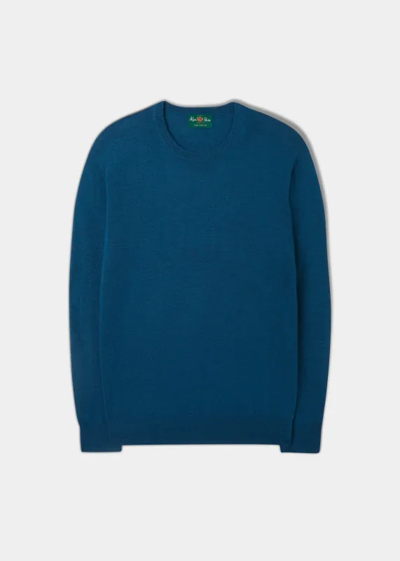 Radstone Men's Merino Wool Jumper in Bottle Blue - Regular Fit sold by Alan Paine