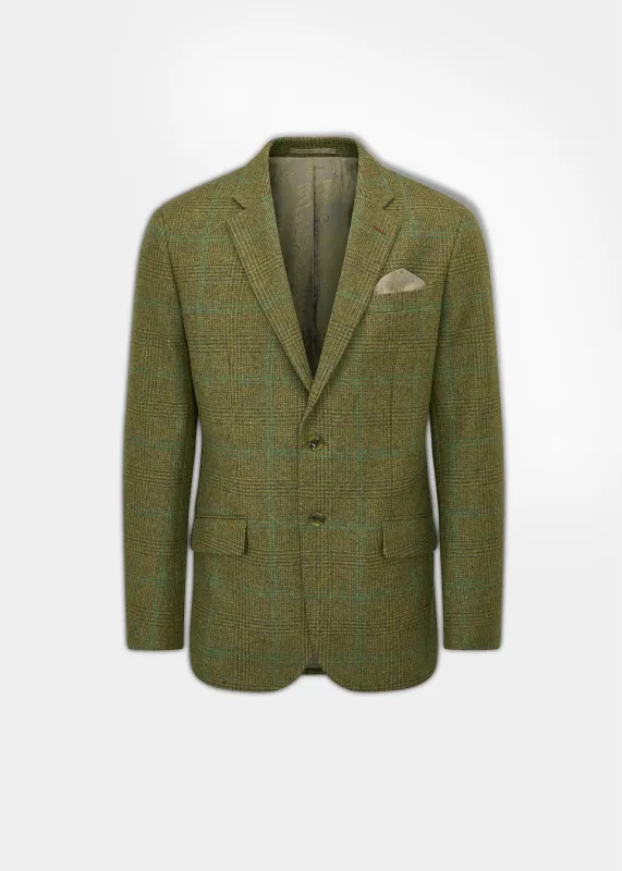 Surrey Tweed Lined Blazer In Marsh - Regular Fit sold by Alan Paine