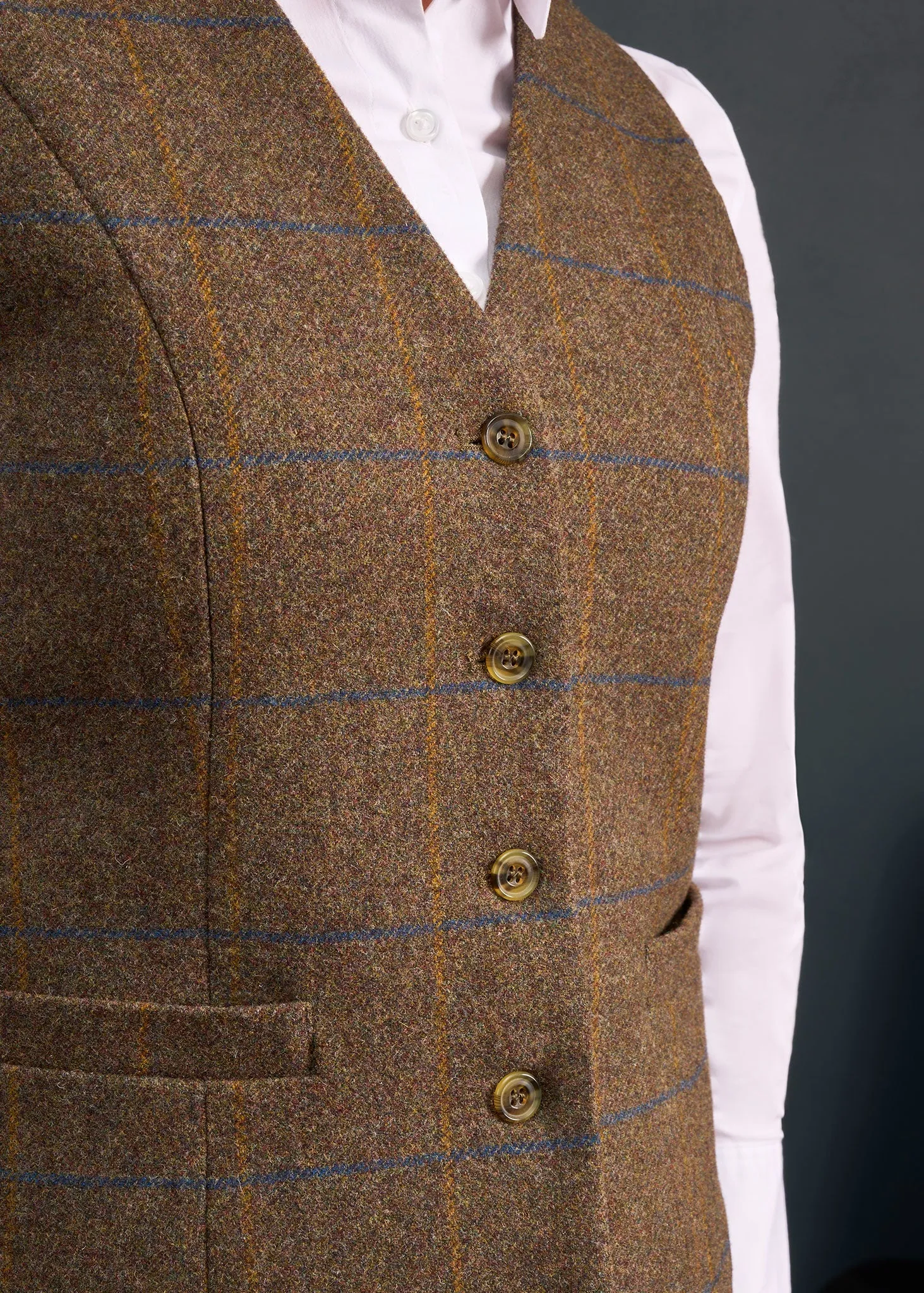 Surrey Ladies Tweed Waistcoat in Seabrook sold by Alan Paine product image thumbnail 3