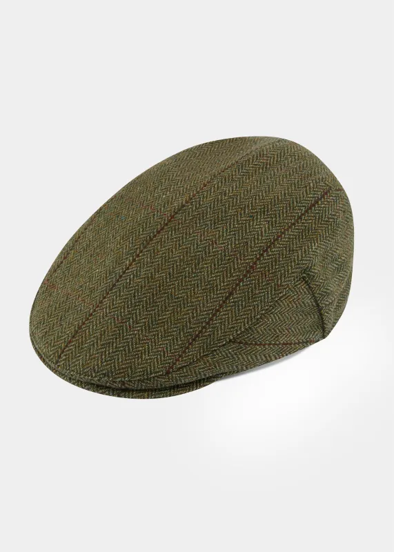 Rutland Men's Tweed Flat Cap In Oakley sold by Alan Paine