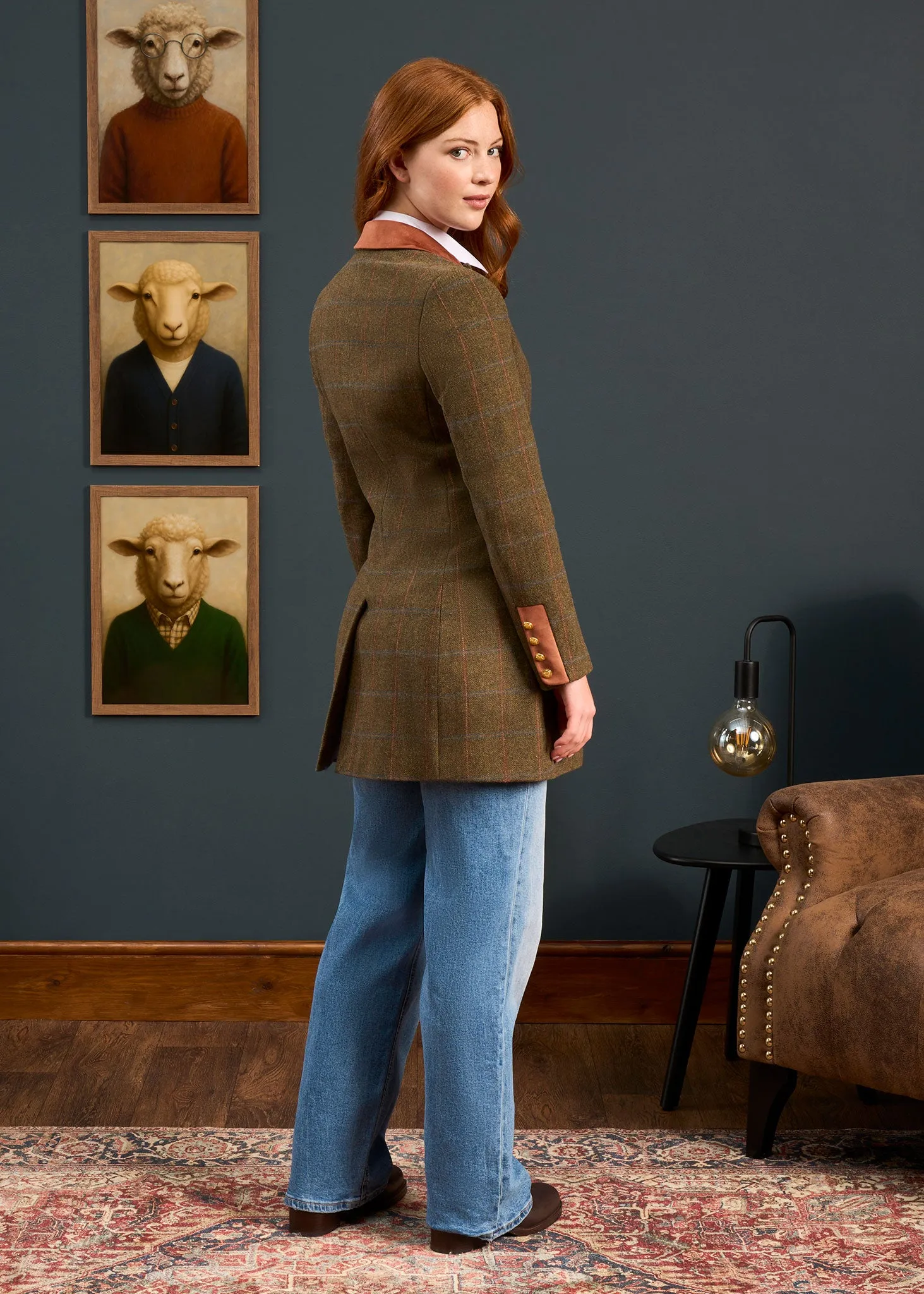 Combrook Ladies Mid-Thigh Coat In Willow - Regular Fit sold by Alan Paine product image thumbnail 5
