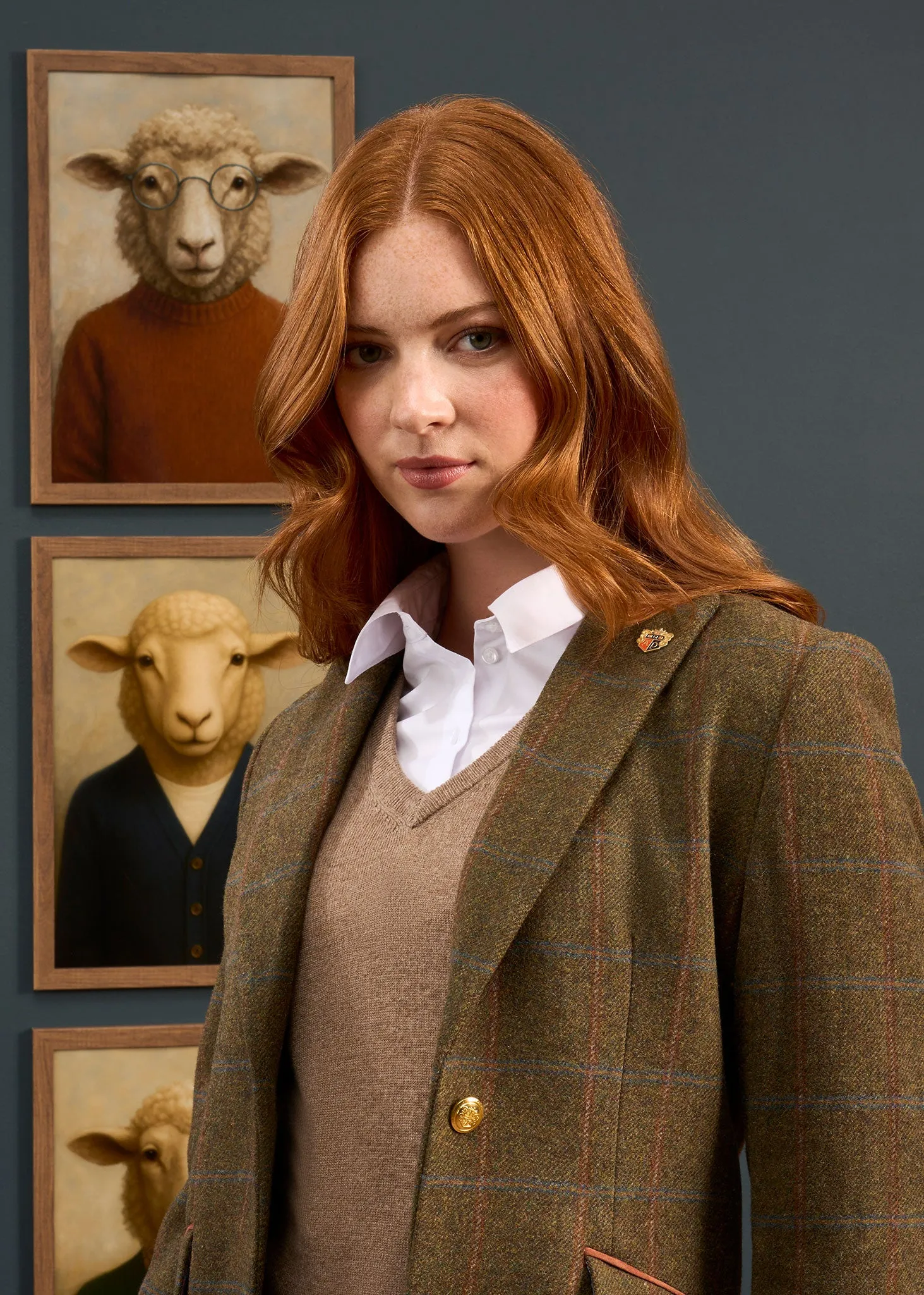 Combrook Ladies Mid-Thigh Coat In Willow - Regular Fit sold by Alan Paine product image thumbnail 3