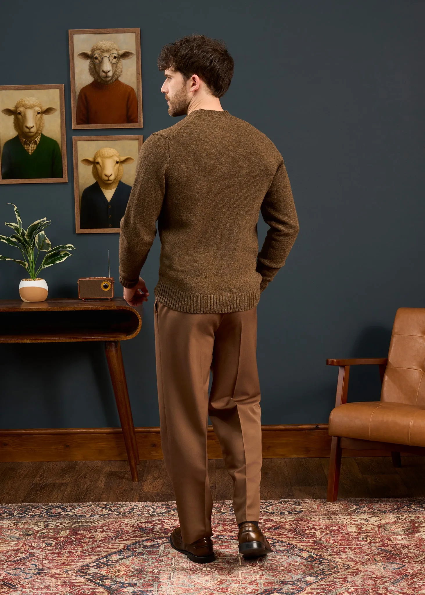 Kinnadie Supersoft Shetland Scots Pine Jumper - Regular Fit sold by Alan Paine product image thumbnail 5