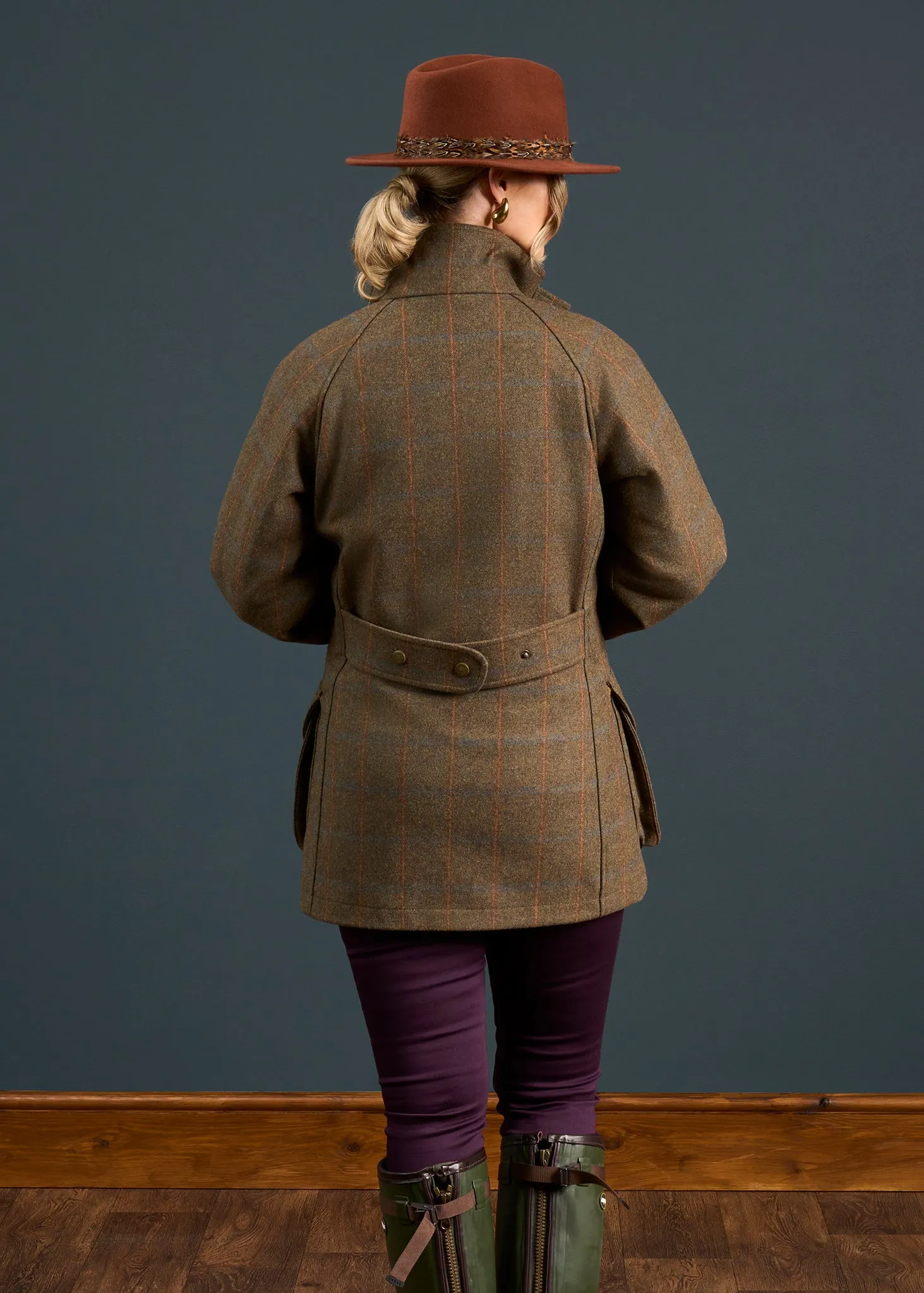 Combrook Ladies Tweed Shooting Coat In Willow - Shooting Fit sold by Alan Paine product image thumbnail 4
