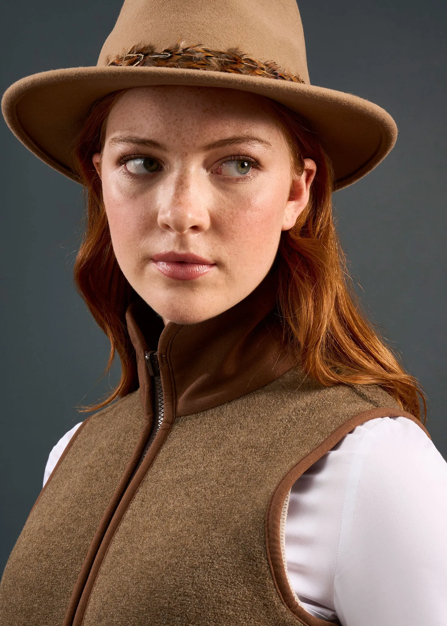 Aylsham Ladies Fleece Gilet In Pecan - Regular Fit sold by Alan Paine product image thumbnail 3