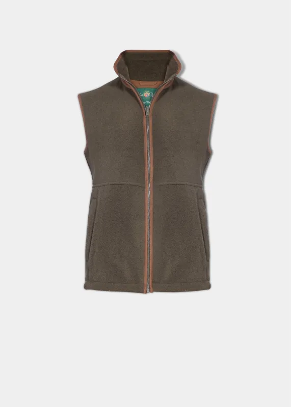 Aylsham Men's Fleece Gilet In Green - Regular Fit sold by Alan Paine