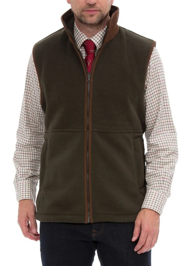 Aylsham Men's Fleece Gilet In Green - Regular Fit sold by Alan Paine product image thumbnail 3