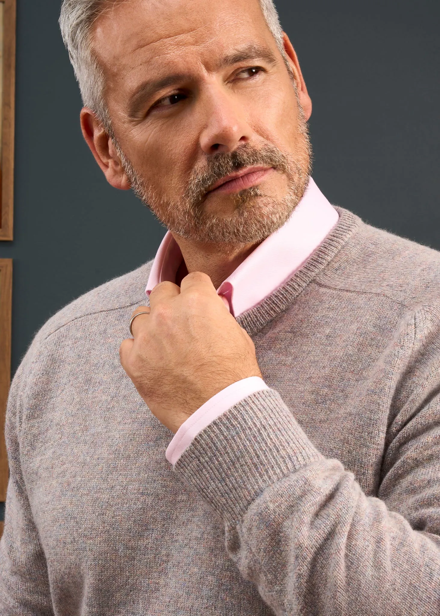 Dorset Men's Lambswool Jumper in Fusion - Classic Fit sold by Alan Paine product image thumbnail 3