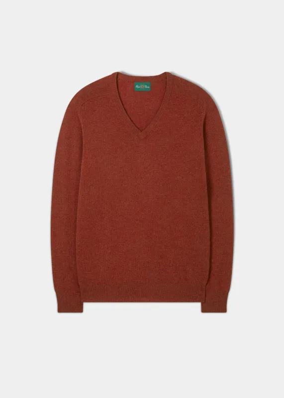 Hampshire Lambswool Jumper in Ember - Classic Fit sold by Alan Paine