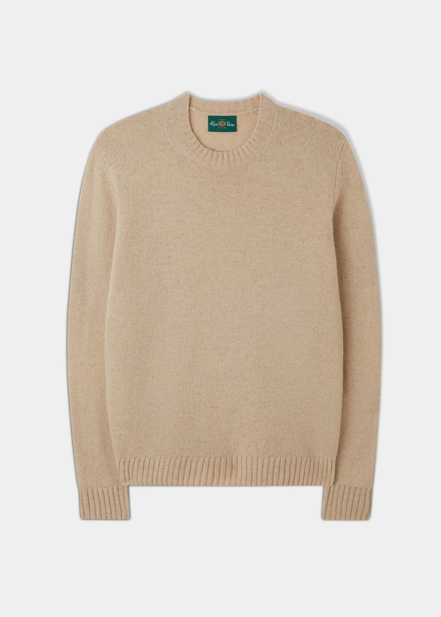 Kinnadie Supersoft Shetland Almond Jumper - Regular Fit sold by Alan Paine