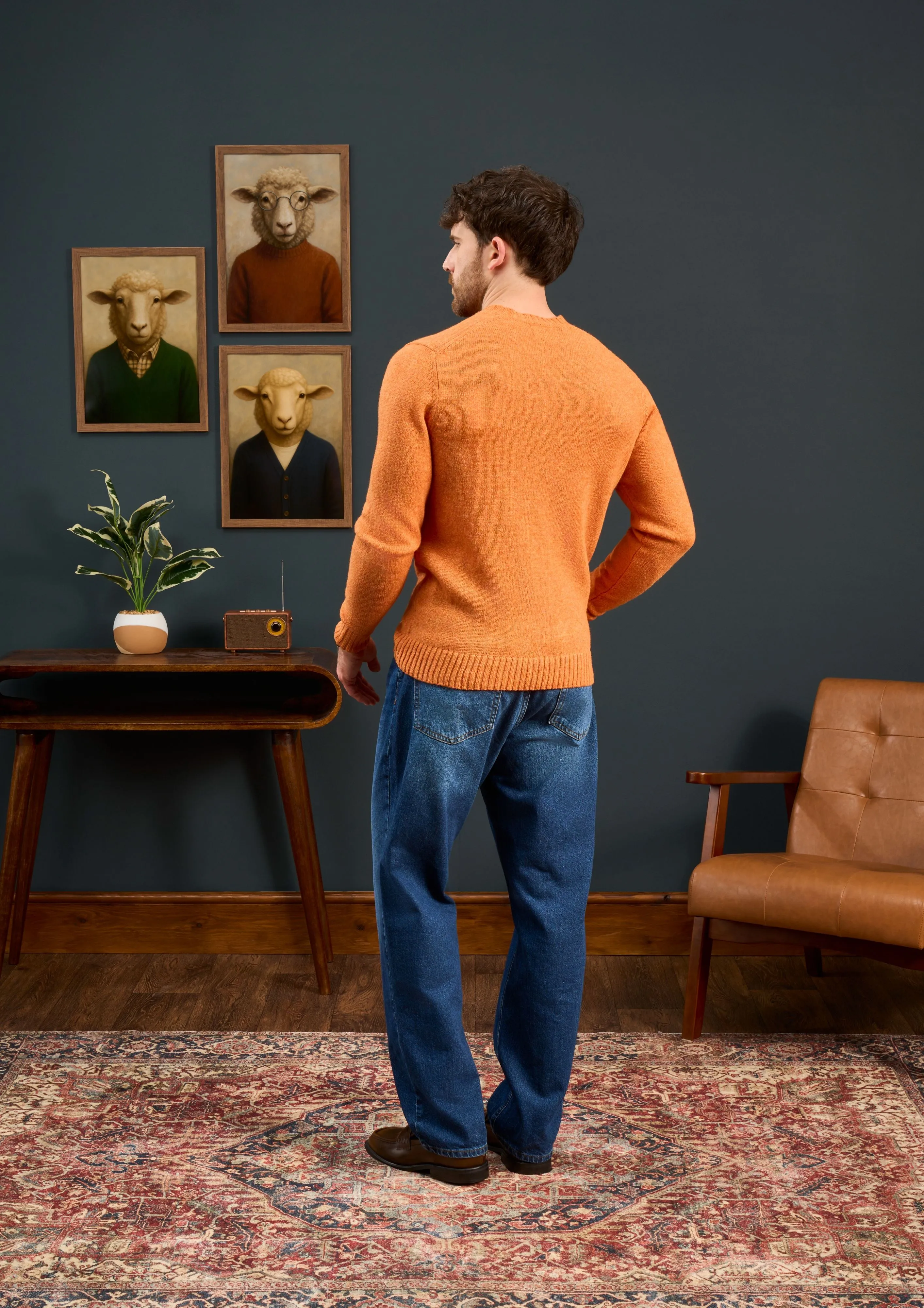 Kinnadie Supersoft Shetland Clementine Jumper - Regular Fit sold by Alan Paine product image thumbnail 5