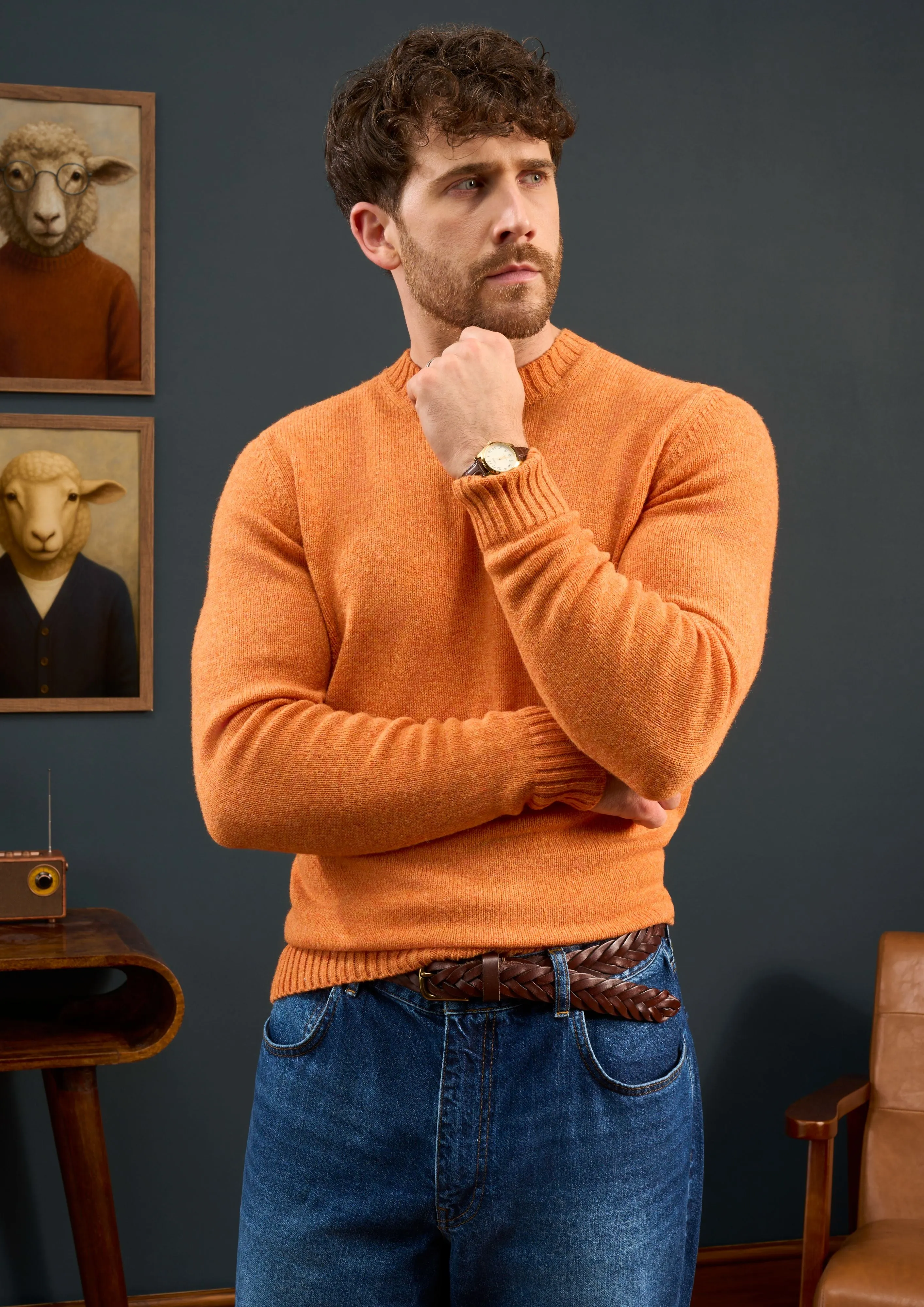 Kinnadie Supersoft Shetland Clementine Jumper - Regular Fit sold by Alan Paine product image thumbnail 2