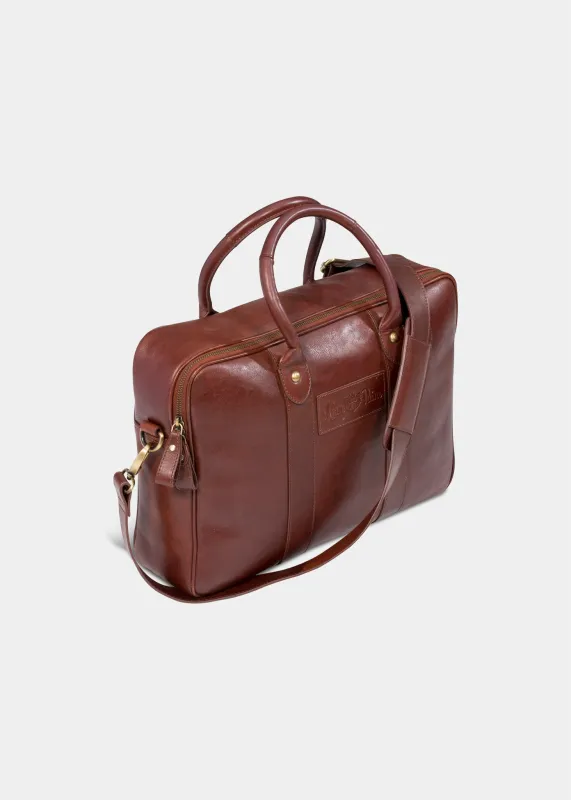 Leather Laptop Bag In Oak sold by Alan Paine