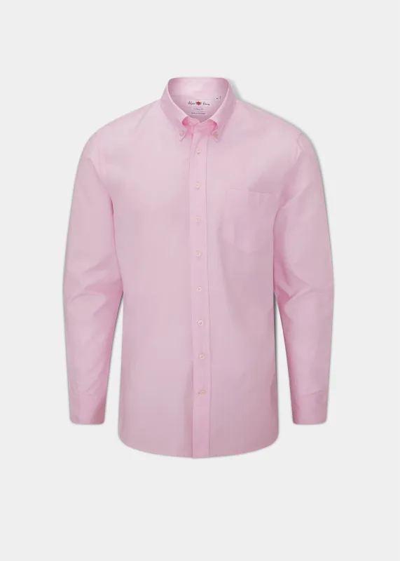 Men's Oxford Cotton Button Down Shirt In Pink sold by Alan Paine