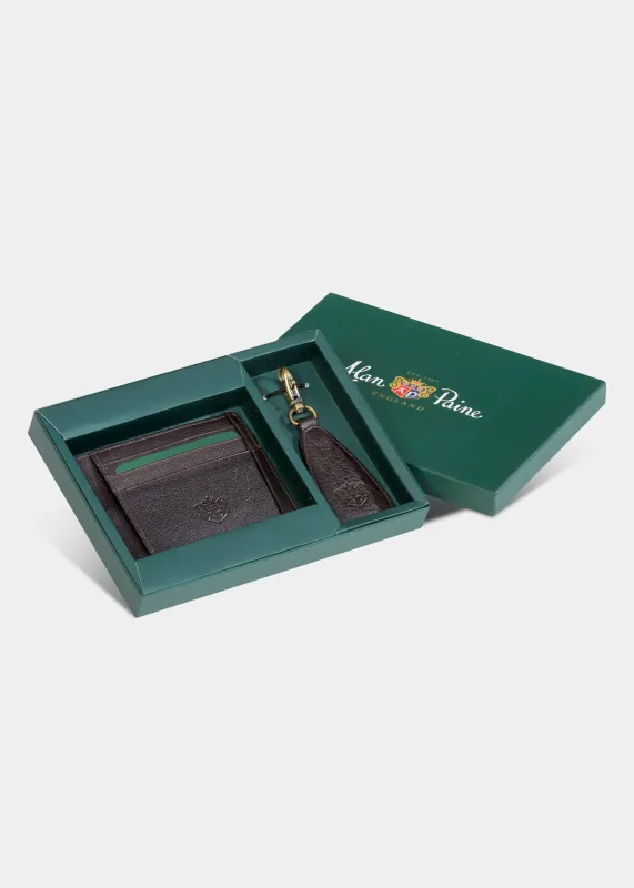 Brown Leather Card Wallet and Keyring sold by Alan Paine