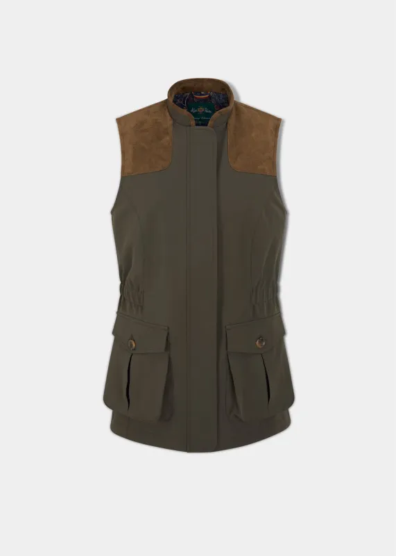 Lockwood Ladies Shooting Waistcoat In Olive sold by Alan Paine