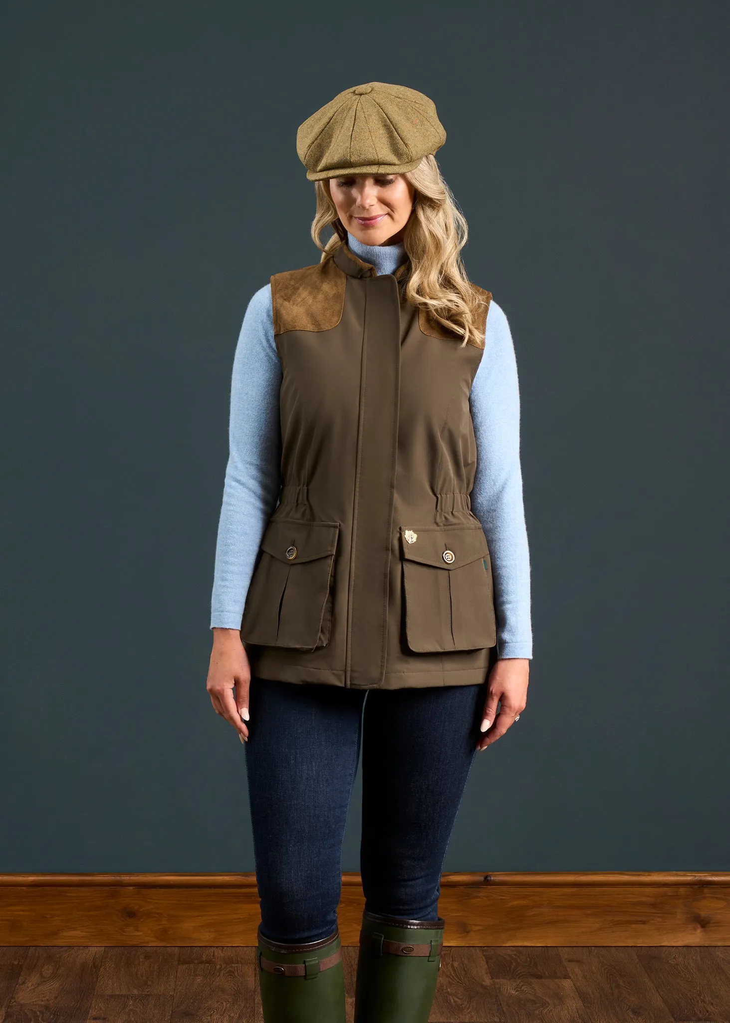 Lockwood Ladies Shooting Waistcoat In Olive sold by Alan Paine product image thumbnail 2